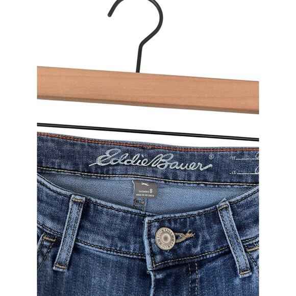 Eddie Bauer Womens Curvy Crop Cropped Denim Jeans Size 8 - Picture 2 of 5